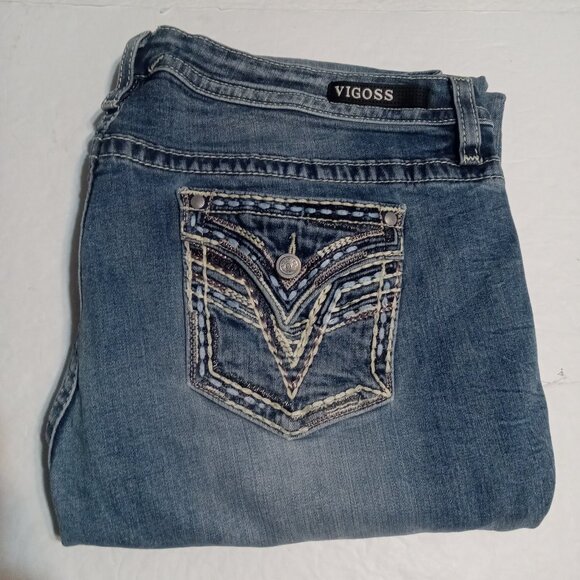 Vigoss Women's Boot Cut Heritage Fit Embroidered Jeans Size 22 - Picture 1 of 10